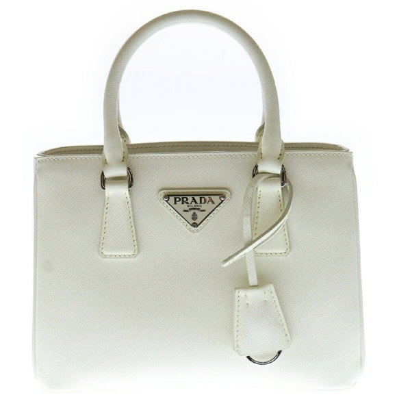 Prada Galleria Saffiano Leather Shoulder Bag White - Picture 1 of 5